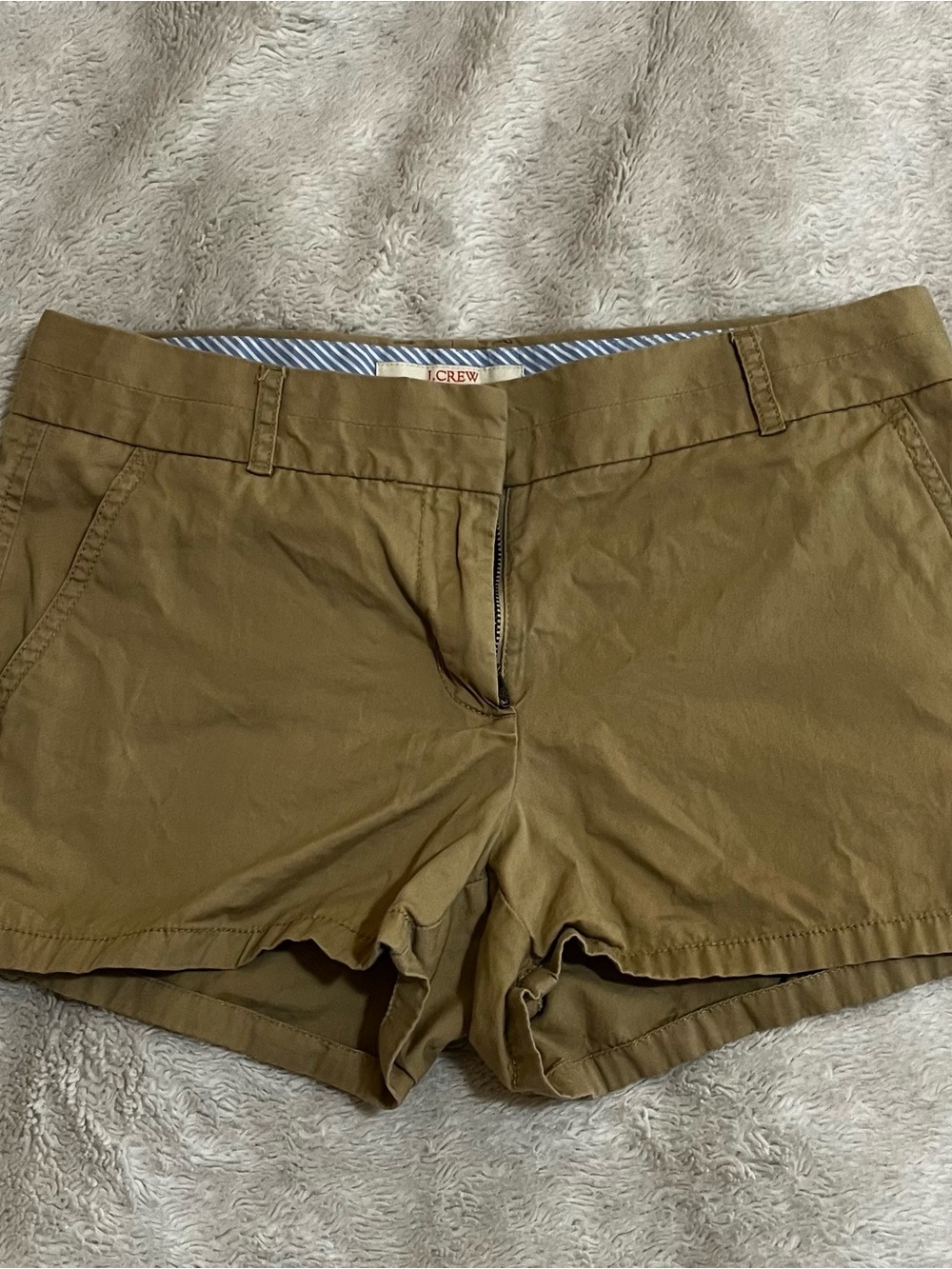 J.Crew Classic Tan Chino Shorts Mid-Rise Khaki